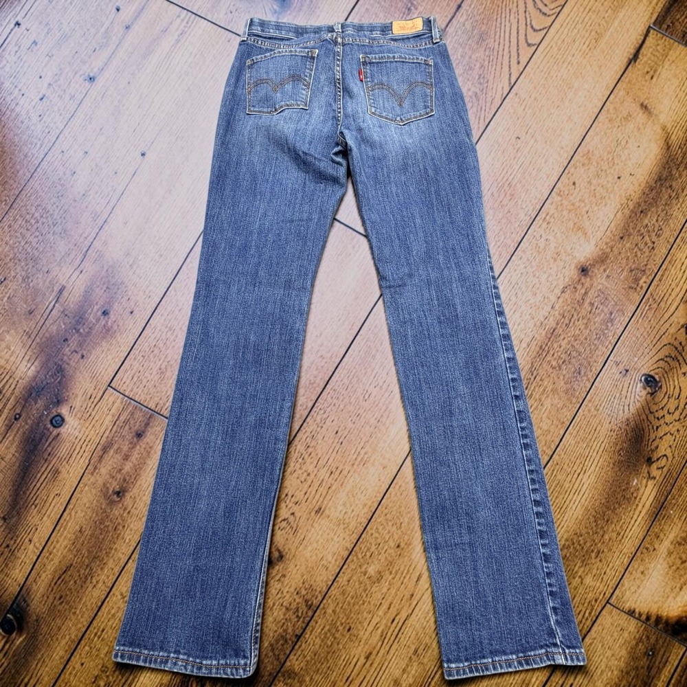 Levis 525 Perfect Waist Straight Leg Jeans Womens 6M 30x30 Faded Blue Flex Fit